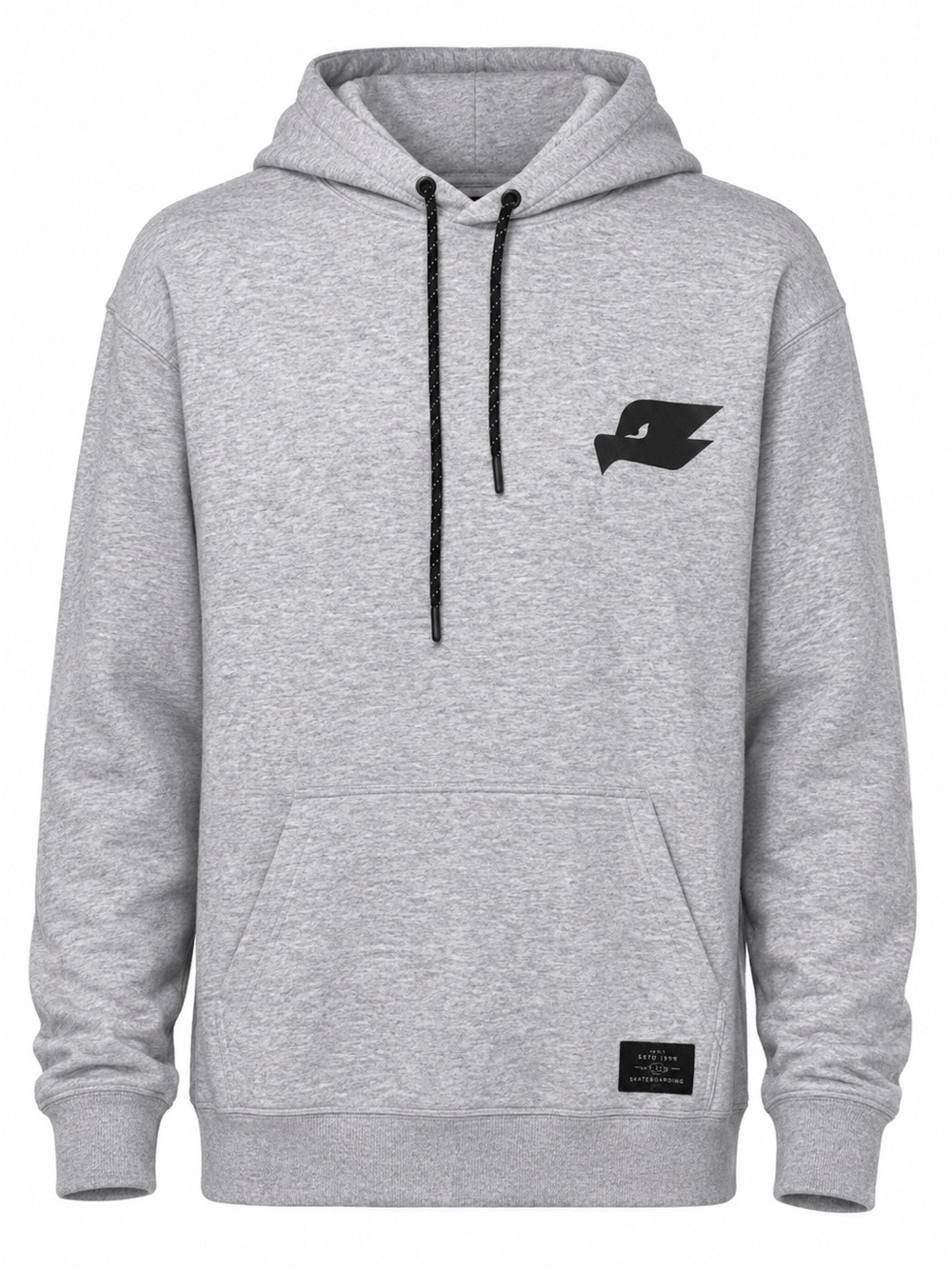 Tony Hawk Men's L Gray Heather Foil Signature Pullover Hoodie Skate Sweatshirt